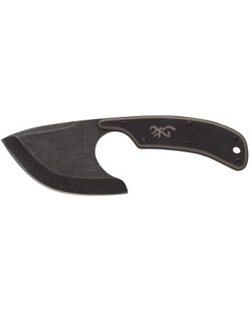 Browning 3220323B CutoffBoxed 2.50" Fixed Skinner Plain Black Black Oxide Stonewashed 9Cr14MoV SS Blade, Black/Tan G10 Handle