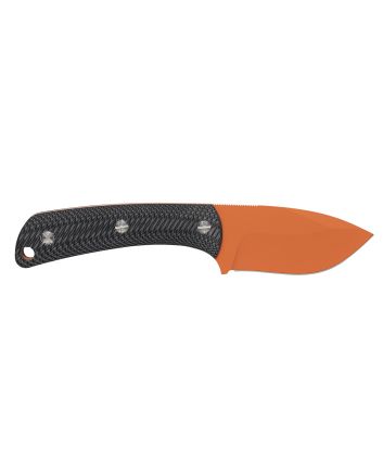 Browning 3220499B Back CountrySmall 2.75" Fixed Deep Belly Skinner Plain Blaze Orange Ceramic D2 Steel Blade, Black G10 Handle