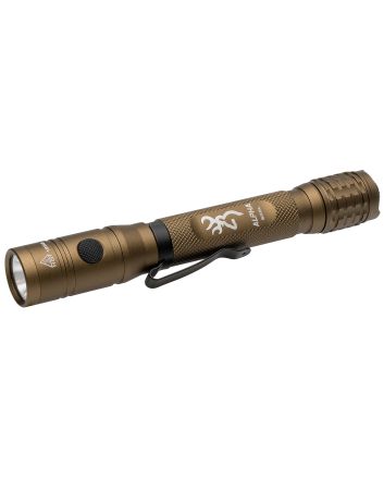 Browning 3711256 Alpha 2AA FlashlightBurnt Bronze 36/525 Lumens White LED/Green