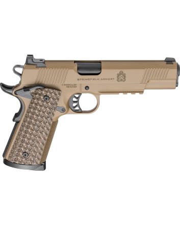 Springfield Armory PC9125LRCB 1911 TRP45 ACP 8+1 5" Black Match Grade Barrel, Coyote Brown Cerakote Serrated Carbon Steel Slide &amp; Frame w/Picatinny Rail &amp; Beavertail, VZ Hydra G10 Grip
