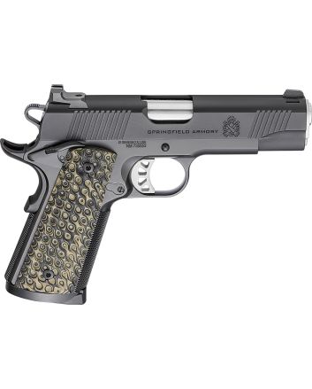 Springfield Armory PC9124 1911 TRP45 ACP 8+1 4.25" Stainless Match Grade Barrel, Black Cerakote Serrated Carbon Steel Slide &amp; Frame w/Beavertail, VZ Hydra G10 Grip
