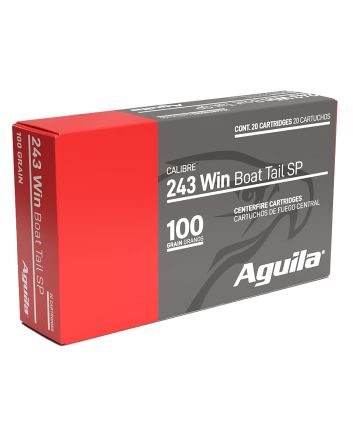 Aguila 8047AG 243Win 100gr InterLock Boat Tail Soft Point 20 Per Box/10 Case