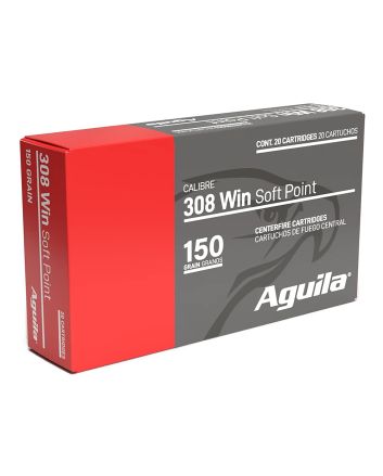 Aguila 8090AG 308Win 150gr InterLock Boat Tail Soft Point 20 Per Box/10 Case