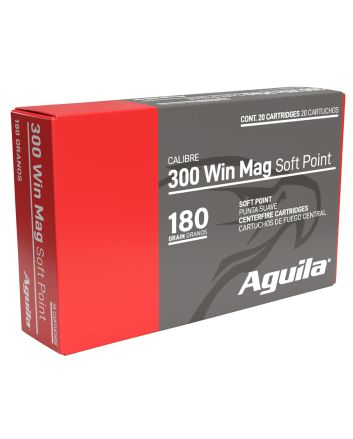 Aguila 82044AG 300Win Mag 180gr InterLock Boat Tail Soft Point 20 Per Box/10 Case