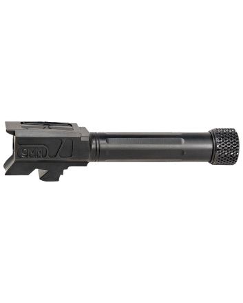 Faxon Firearms GB910N43SGQT Match Series9mm Luger Compatible w/Glock 43/43X, Black Nitride 416R Stainless Steel, Straight Fluted/Target Crown Barrel