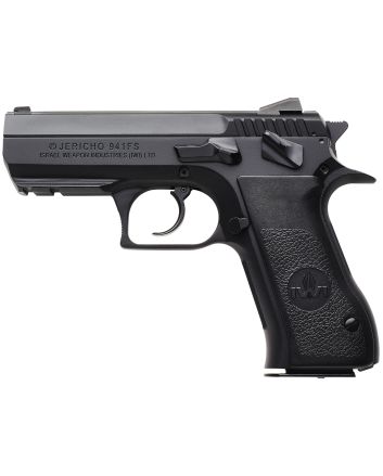 IWI US J941FS9ORP Jericho 941 Mid-Size Frame 9mm Luger 16+1 3.80" Black Chrome Lined Steel Barrel, Black Serrated Steel Slide &amp; Frame w/Beavertail &amp; Picatinny Rail, Black Textured Grips