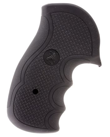Pachmayr 02484 Diamond Pro Grip Diamond Checkering Black Rubber with Finger Grooves for Ruger GP100
