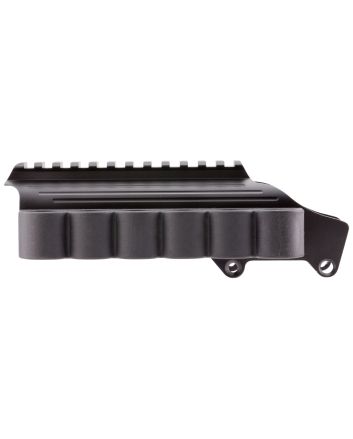 TacStar 1081035 Sidesaddle Rail MountRemington 870/1100/1187 12 Gauge 6rds Black Polymer w/Aluminum Mounting Plate