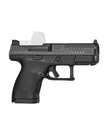 CZ-USA 91568 P-10 SSub-Compact Frame 9mm Luger 12+1 3.50" Black Steel Barrel, Black Nitride Optic Ready/Serrated Steel Slide, Black Polymer Frame w/Picatinny Rail