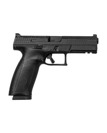 CZ-USA 91550 P-10 F9mm Luger 19+1 5.10" Black Steel Barrel, Black Nitride Optic Ready/Serrated Steel Slide, Black Polymer Frame w/Picatinny Rail, Ambidextrous