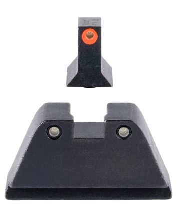 Trijicon GL201C601134 Suppressor/Optic Height SightsGreen/Tritium Orange Outline Front Sight-Green/Tritium Black Outline Rear Sight Glock 17/17L/19/22 Standard Frame