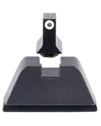 Trijicon GL201C601136 Suppressor/Optic Height SightsGreen/Tritium White Outline Front Sight-Black/Blank Rear Sight Glock 17/17L/19/22 Standard Frame