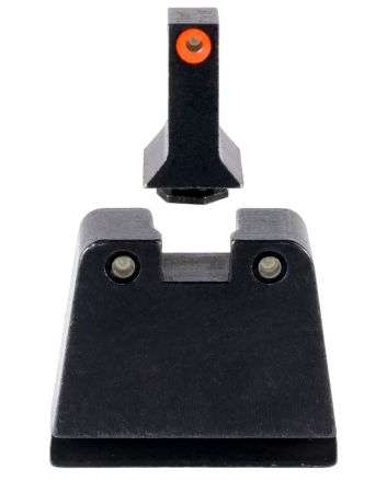 Trijicon GL243C601142 Suppressor/Optic Height SightsGreen/Tritium Orange Outline Front Sight-Green/Tritium Black Outline Rear Sight Glock 42/43/43X Slim Frame