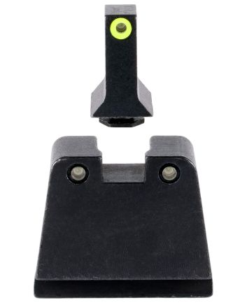 Trijicon GL243C601143 Suppressor/Optic Height SightsGreen/Tritium Yellow Outline Front Sight-Green/Tritium Black Outline Rear Sight Glock 42/43/43X Slim Frame