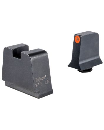 Trijicon GL243C601146 Suppressor/Optic Height SightsGreen/Tritium Orange Outline Front Sight-Black/Blank Rear Sight Glock 42/43/43X Slim Frame