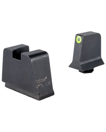 Trijicon GL243C601147 Suppressor/Optic Height SightsGreen/Tritium Yellow Outline Front Sight-Black/Blank Rear Sight Glock 42/43/43X Slim Frame
