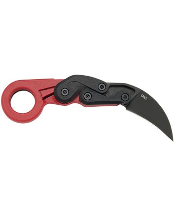 CRKT 4041R Provoke2.47" Folding Hawkbill Plain Black Stonewashed 1.4116 SS Blade, Red Grivory Handle