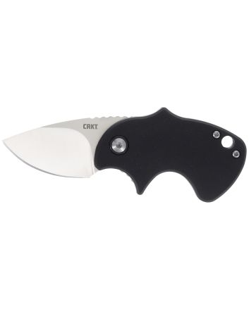 CRKT 7930 OrcaCompact 1.79" Folding Plain Satin D2 Steel Blade, Black GRN Handle