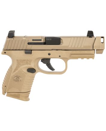 FN 66101795 509C MRDCompact W/ Compensator Frame 9mm Luger 10+1 Black Flat Dark Earth PVD Flat Dark Earth