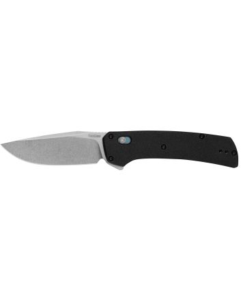 Kershaw 2047 Layup3.40" Folding Drop Point Plain Stonewashed D2 Steel Blade, Black GFN Handle