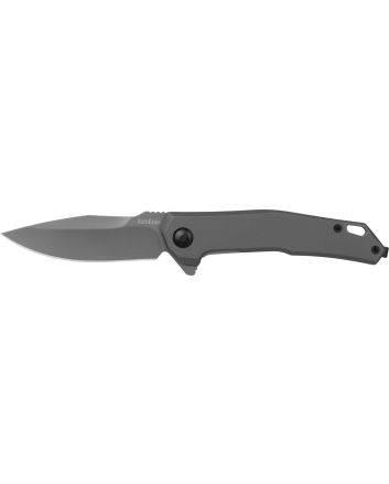 Kershaw 5570 Helitack3.26" Flipper Drop Point Plain Gray PVD Coated 8Cr13MoV SS Blade, Gray PVD Stainless Steel Handle