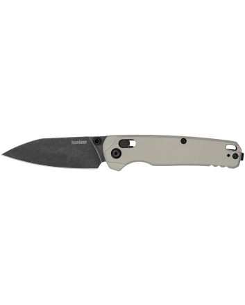 Kershaw 6105 Bel Air3" Folding Reverse Tanto Plain Blackwash CPM MagnaCut Steel Blade, Bright Nickel Cerakote Aluminum Handle