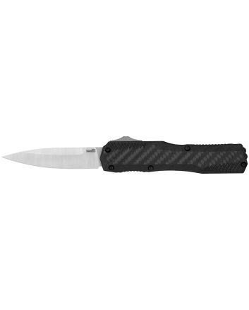 Kershaw 9000CF Livewire3.35" OTF Dagger, Plain Black PVD CPM MagnaCut Steel Blade, Black Anodized Aluminum Handle