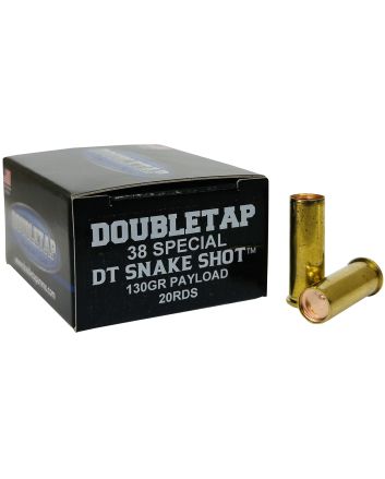 DoubleTap Ammunition 38SPSS2 Snake Shot38Special 130gr 20 Per Box/50 Case