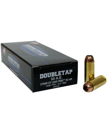 DoubleTap Ammunition 50AE275X DT Lead Free50AE 275gr 20 Per Box/25 Case