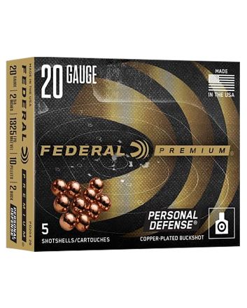 Federal PD2042B Premium20Gauge 2.75" 2BuckShot 5 Per Box/10 Case