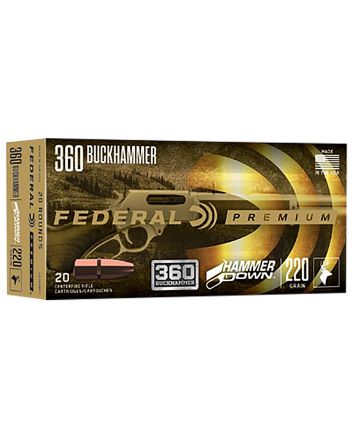 Federal LG360BH1 Premium HammerDown 360Buckhammer 220gr Soft Point 20 Per Box/10 Case