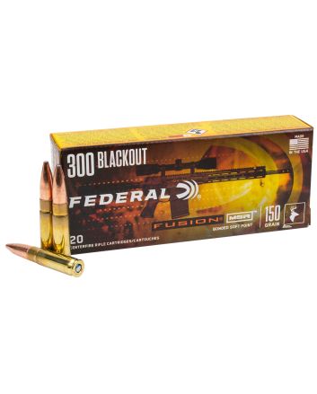 Federal F300BMSR3 Fusion300Blackout 190gr Bonded Soft Point 20 Per Box/10 Case