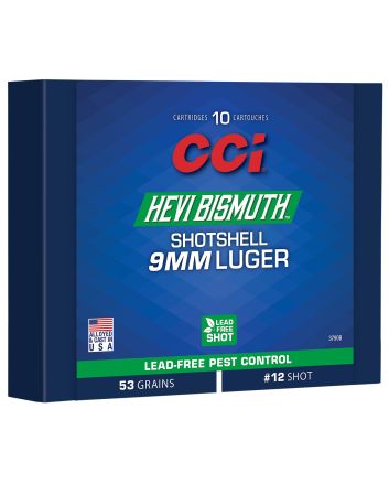 CCI 3790B Pest Control HEVI-Bismuth 9mmLuger 53gr 10 Per Box/20 Case
