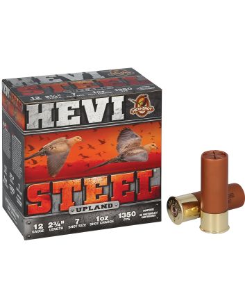 HEVI-Shot HS61227Upland 12Gauge 2.75" 1oz 7Shot 25 Per Box/10 Case