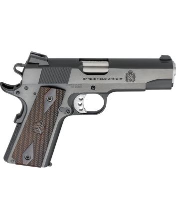 Springfield Armory PX9417 1911 Garrison 9mm Luger 9+1 4.25" Stainless Match Grade Barrel, Blued Serrated Carbon Steel Slide &amp; Frame w/Beavertail, Thinline Wood Grip, 2 Mags/Case