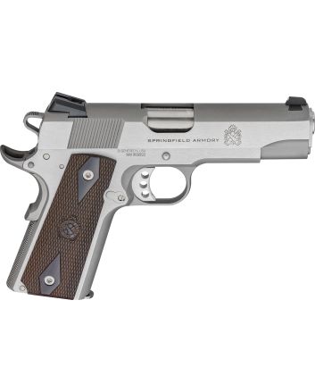 Springfield Armory PX9417S 1911 Garrison 9mm Luger 9+1 4.25" Stainless Match Grade Barrel, Serrated Stainless Steel Slide &amp; Frame w/Beavertail, Thinline Wood Grip