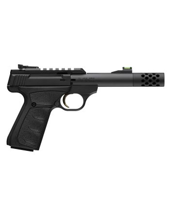 Browning 051594490 Buck Mark Micro Bull SR 22 LR 10+1 4" Matte Black Threaded Bull Barrel, Matte Black Optic Ready/Serrated Slide, Matte Black Aluminum Frame, Picatinny Rail, Black Overmolded URX Grip