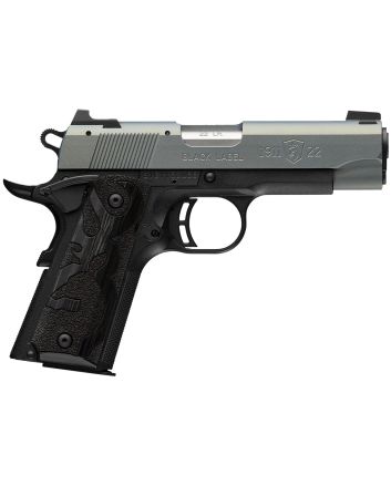 Browning 051060490 1911-380 Black Label Compact Frame 22 LR 10+1 3.63" Matte Stainless Steel Barrel, Northern Lights Cerakote Serrated Steel Slide, Matte Black Polymer Frame w/Beavertail