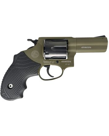 Rossi 2RP631FLOK RP63Small Frame 357 Mag/38 Special +P 6rd 3" Sniper Green Cerakote Stainless Steel Barrel, Satin Stainless Cylinder, Sniper Green Cerakote Stainless Steel Frame, Black LOK Grip