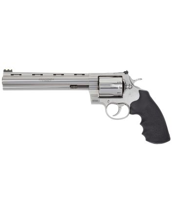 Colt Mfg ANACONDASP8RFT Anaconda Target 44 Mag 6rd 8" Stainless Vent Rib Barrel, Stainless Steel Frame Black &amp; Rubber Grip