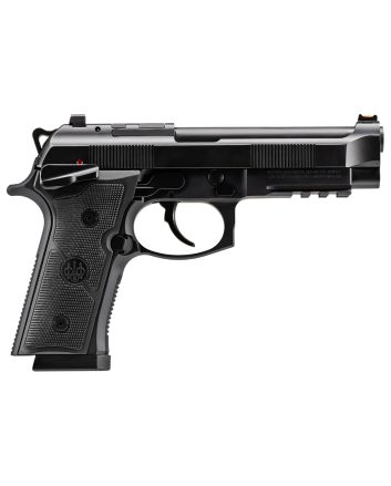 Beretta USA J92XFMSDA21 92GTS9mm Luger 18+1 4.70" Black Inox Steel Barrel, Black Cerakote Optic Ready/Serrated Steel Slide + Aluminum Frame w/Beavertail &amp; Picatinny Rail, Ambidextrous