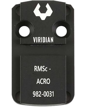 Viridian 9820031 RFX 44 Shield RMSc Mounting AdapterBlack Anodized