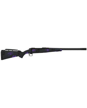 Fierce Firearms ROGM308WIN20BP Mini Rogue308 Win 4+1 20" Hand Lapped/Match Grade Barrel, Black Cerakote Steel Receiver, Purple Camo Mini Rogue w/Adj Comb &amp; Picatinny Rail Carbon Fiber Stock
