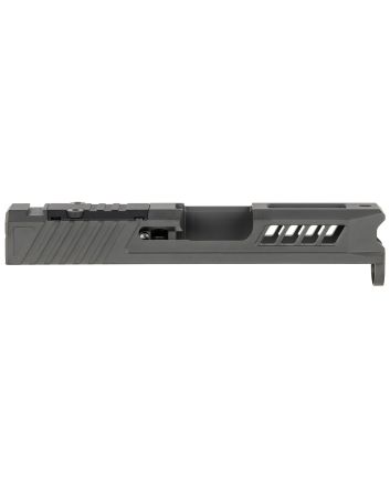 True Precision Inc TPG43SBCRMS Axiom Optic Cut Slide Fits Glock 43 Black DLC Anodized 416R Stainless Steel