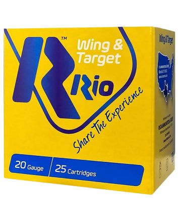 Rio Ammunition WT2075 Wing &amp; Target20Gauge 2.75" 7/8oz 7.5Shot 25 Per Box/10 Case