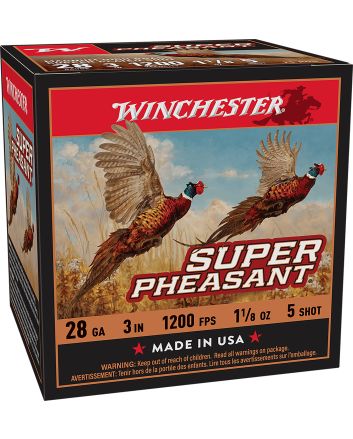Winchester Ammo X283PH5 Super Pheasant28Gauge 3" 1 1/8oz 5Shot 25 Per Box/10 Case