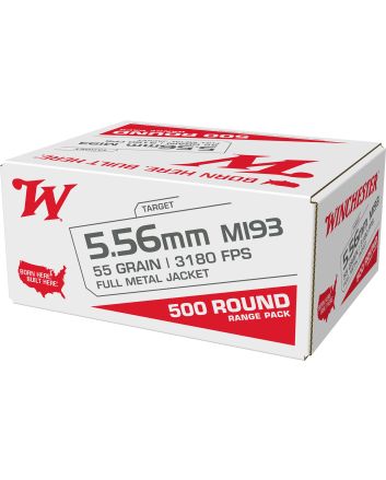 Winchester Ammo WM193500M193 5.56mm 55gr Full Metal Jacket 500 Per Box/2 Case