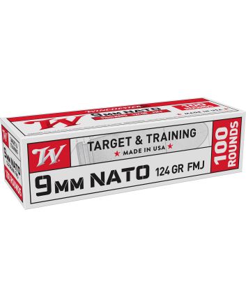 Winchester Ammo W9NATOVP 9mm 124gr Full Metal Jacket 100 Per Box/10 Case