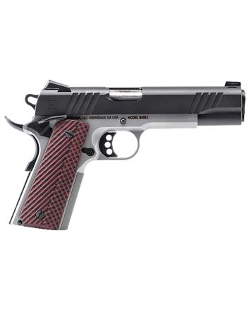 Bersa B19117050BMBC B1911Full Size Frame 45 ACP 8+1 5" Stainless Steel Barrel, Stainless Serrated Steel Slide, Black Stainless Steel Frame w/Beavertail, Rosewood Grip, Ambidextrous