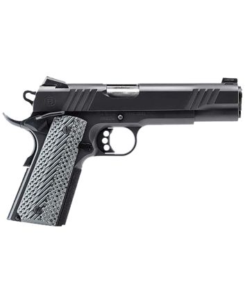 Bersa B19117050BBBB B1911 Onyx Full Size Frame 45 ACP 8+1 5" Stainless Steel Barrel, Black Serrated Steel Slide, Black Stainless Steel Frame w/Beavertail, Gray VZ Grip, Ambidextrous